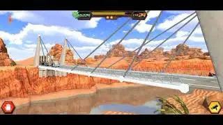 Bridge Construction Simulator 3d level 24. #bridge