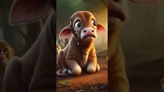 Brave Monkeys Rescue Crying Cow #ai #shorts #cow