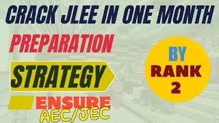 Crack JLEE Exam in One Month/ preparation stretegy jlee 2025