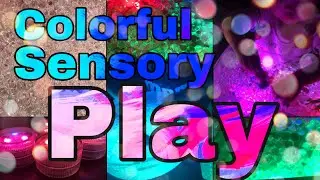 Sensory play- glow in the dark party idea with water beads