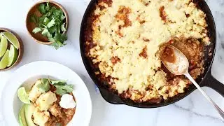 Chili Millet Bake: a new take on a chili cornbread casserole! (Vegetarian)