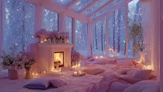 (No Ads) Soft Winter Wind and Fireplace Ambience to Slow the Mind and Relax