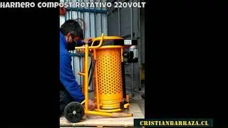 Harnero rotativo circular 40x90cm malla 1cm rotatorio tamiz cribadora cernidor compost tierra CB