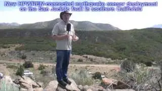 New earthquake sensor deployment by UC San Diego and UNAVCO near Anza, CA (2010 video)
