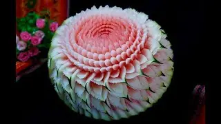 Classic design watermelon carving | Fruit carving | By chef namtarn