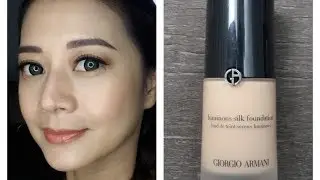 First Impression/Review  : Giorgio Armani Luminous Silk foundation, demo on dry skin