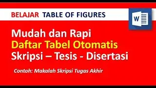 Cara Membuat Daftar Tabel Otomatis Skripsi #mswordpemula
