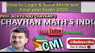 How to Login and Solve Mock test for final year Student 2020!The same information for all University