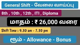 CHENNAI JOB VACANCY 2025 | LATEST FRESHER JOBS IN CHENNAI | CHENNAI JOBS TODAY OPENINGS
