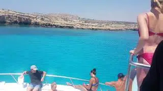 [WorldTravel] Cyprus Cruises tour, Sea caves, Palace caves, Cape Greco, Blue lagoon, Lovers bridge