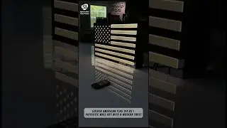 Golden American Flag DIY 🇺🇸 | Patriotic Wall Art with a Modern Twist #ledlights