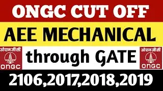 ONGC cut off for AEE Mechanical through GATE | very important for GATE mechanical Aspirants |