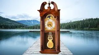 Grandfather's clock - ticking sound 10 hours [ Sleep Music ] Black Screen