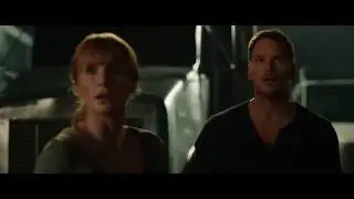 Jurassic World: Fallen Kingdom-Owen and Claire get blood from T-rex and Claire riding on T-rex