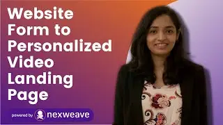 Website form to personalized video landing page