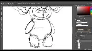 PolkaMonster | New character drawing and line art process
