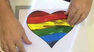 Stained Glass Effect  Rainbow Heart Craft Demonstration from Alan and Barry