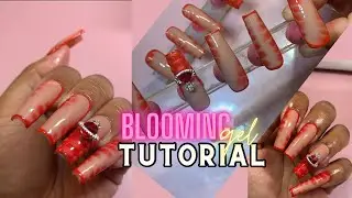 Blooming Gel Presson nails | Crocodile Print