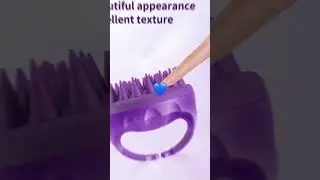 Silicone Shampoo Brush Scalp Massage Comb #shorts