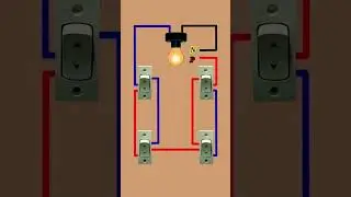 1 bulb ko 4 jagah se kaise band chalu kare || one bulb with four twoway switch connection #electric