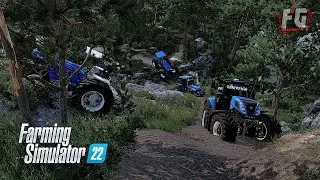 Tratores New Holland e Ford passando no atoleiro - Farming Simulator 22