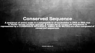 Medical vocabulary: What does Conserved Sequence mean