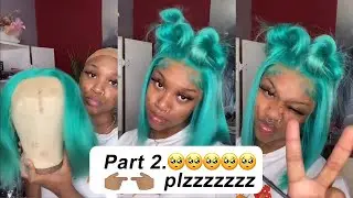 Gorgeous Bob Wig Restyle!💧 Blue Color Lace Front Wig Reviewed By Hairstylist #Ulahair