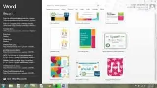 Tips on Different Categories for Choosing a Template MS Office Word 2013