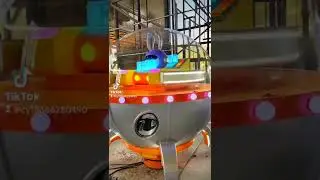 FRP lighting sculpture art installation