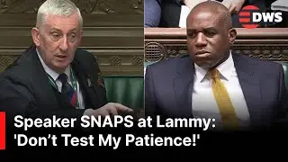 HEATED MOMENT: Raging Speaker Shuts Down David Lammy in Commons | &ldquo;Don&rsquo;t Test My Patience!&rdquo; | AC1Z