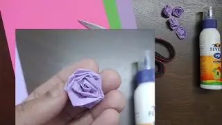 Simple origami paper rose | Paper craft making #craftsdiy#papercraftworld#like#share#subscribe