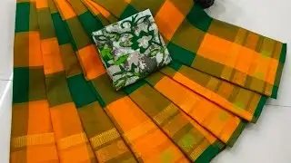 செட்டிநாடு பருத்திச் சேலைகள். /chettinad cotton sarees.#saree 