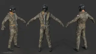 3D Pilot Character  Sitting & T Pose Included  Game Ready Preview