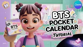 DIY BTS Pocket Calendar 2025 &ndash; Easy & Creative Design Using Canva