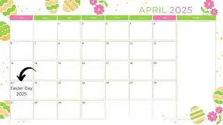 Calendar 📅 April 2025 | Easter 2025 Date