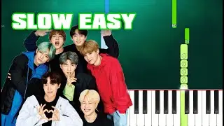 BTS - 0000 (Zero O&rsquo;Clock) (Slow Easy Piano Tutorial) (Anyone Can Play)