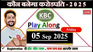 KBC LAKHPATI 05 Sept Superfast Live  Answers  By Saurabh Mishra