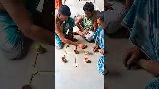 Traditional Village Board Game in Action 🎯 #VillageGame #LocalGame #TraditionalGame #Shorts