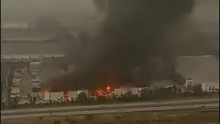 Amazon Massive Warehouse Fire in United States of America