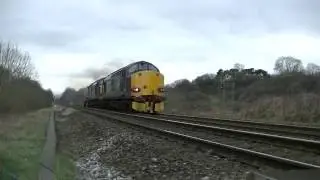 37602 & 37605 on 6M56 Berkeley - Crewe flasks