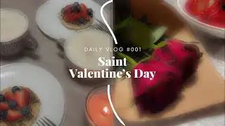 DAILY VLOG🥕&mdash; [Saint Valentine's Waffle] A slow paced cooking video with a dear friend🧇💕