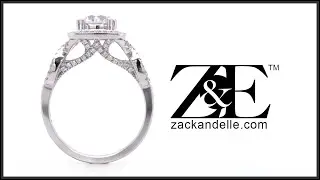 Diamond Halo Engagement Ring by Private Jewelers - Zack & Elle&reg;