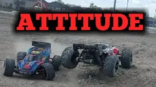 TRAXXAS RUSTLER 4X4 VXL and ARRMA KRATON 4S: traxxas bandit joins in the fun