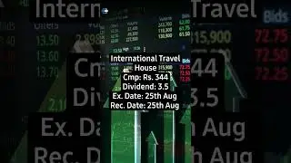 International Travel House Dividend Announced #stockmarket #trading #nifty #banknifty #stock #invest