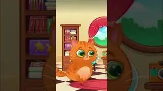 Мой Говорящий Том опять пришел к котику Bubbu #bubbu #бубу #мультик #котикбубу #animation
