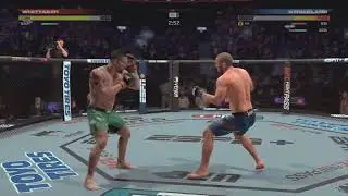 EA SPORTS UFC 5 Whittaker ridiculous headkick combo KO taunt