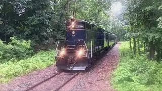 Colebrookdale Railroad 7236 Passenger Train stopping at Glasgow
