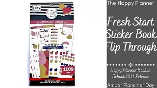 *NEW* Fresh Start Sticker Book Flip Through | Happy Planner Back to School 2021 Release