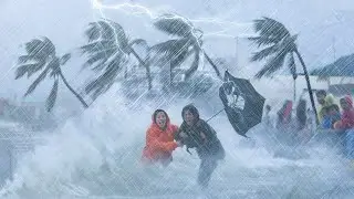 Calm Stress and Anxiety Instantly with Hurricane Ambience, Heavy Rain & Thunder & Strong Winds