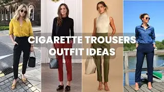 Cigarette trousers outfit ideas #CigaretteTrousers #CigarettePants